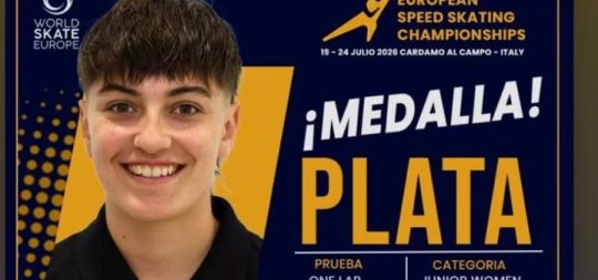 Imagen de la noticia: España cierra el Europeo de velocidad en Italia con 39 medallas, 14 de ellas con protagonismo navarro.  Uxue Sola Baigorri  consigue dos platas júnior
