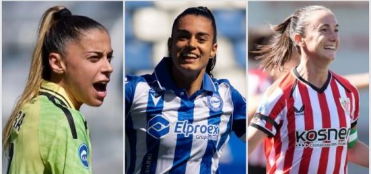 Imagen de la noticia: Triplete navarro en Liga F. Las Sangüesinas Iara Lacosta, Ainhoa Guallar, y la Pamplonesa Ane Azkona anotaron para sus respectivos equipos